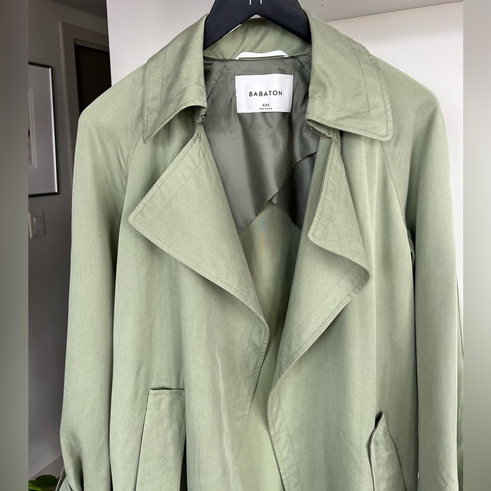 Aritzia Babaton Lawson new Trench Formal Business Casual Relaxed Spring Coat - Picture 10 of 12